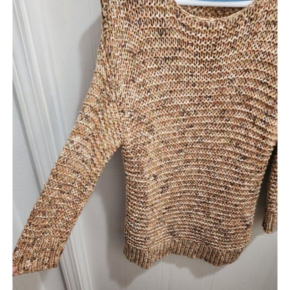 Chico's Women's Long Sleeve Long Sweater Top Open Chunky Knit Beige Size 1 (M) - Picture 3 of 8